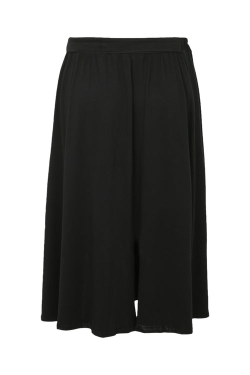 Halblanger, unifarbener Rock mit Schlitz-Paprika-11