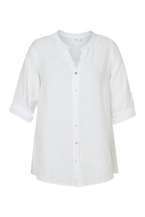 Blouse en viscose uni-Paprika-5