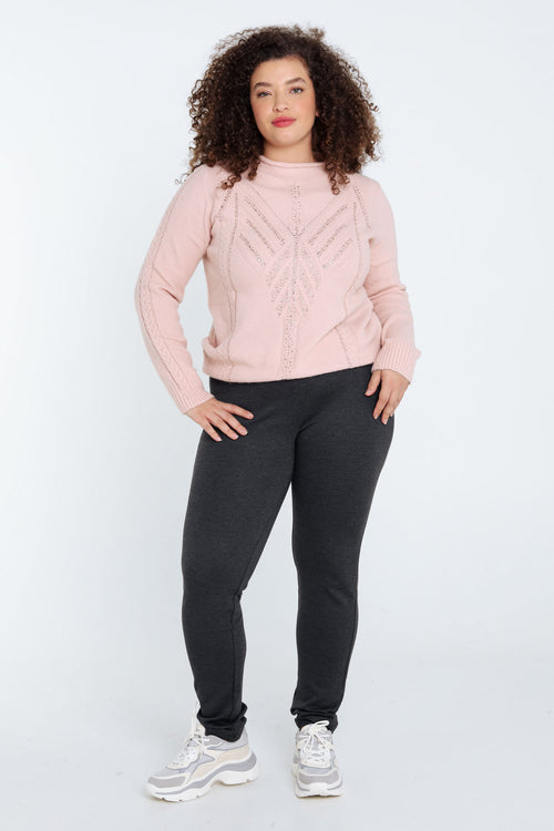 Unifarbene Slim-Fit-7/8-Milanoleggings aus Viskose-Paprika-8