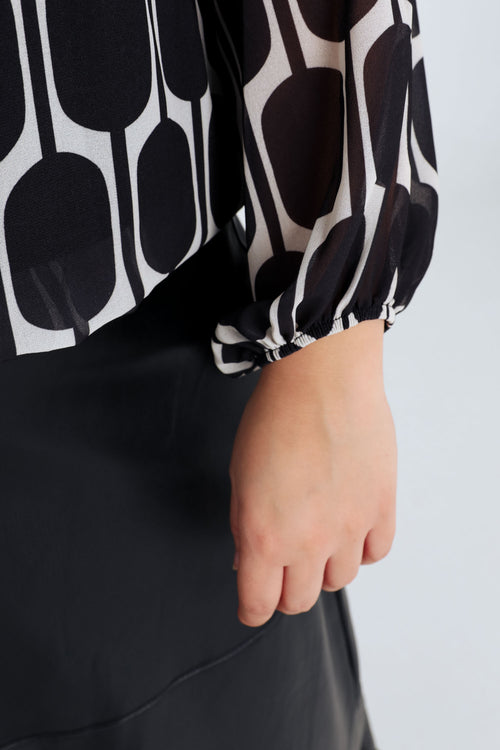 Blouse imprimé graphique-Paprika-4