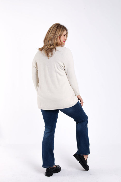 Langer Cardigan aus einfarbiger Viskose-Paprika-2