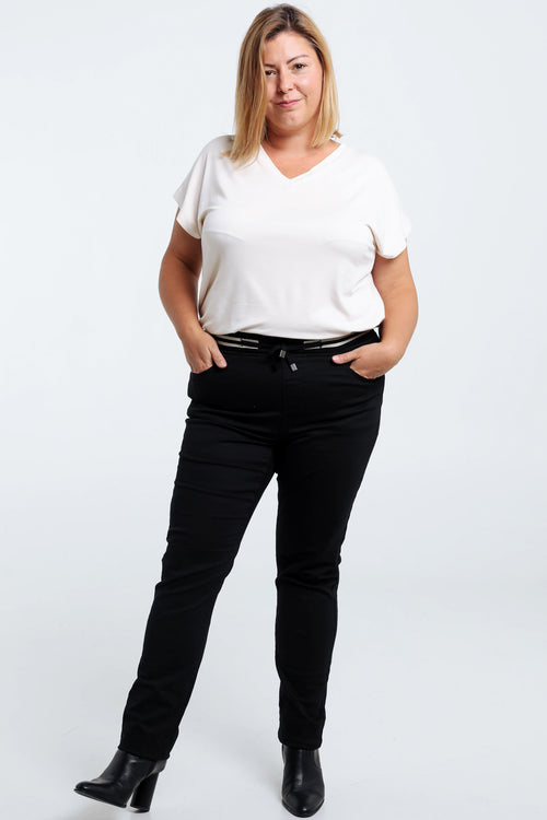 Unifarbene schmale Jeggings ‚Lolly
