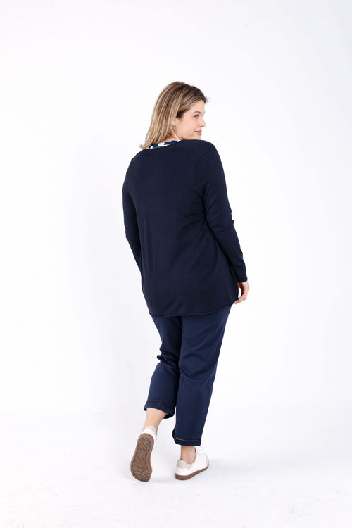 Cardigan fin en viscose uni-Paprika-1