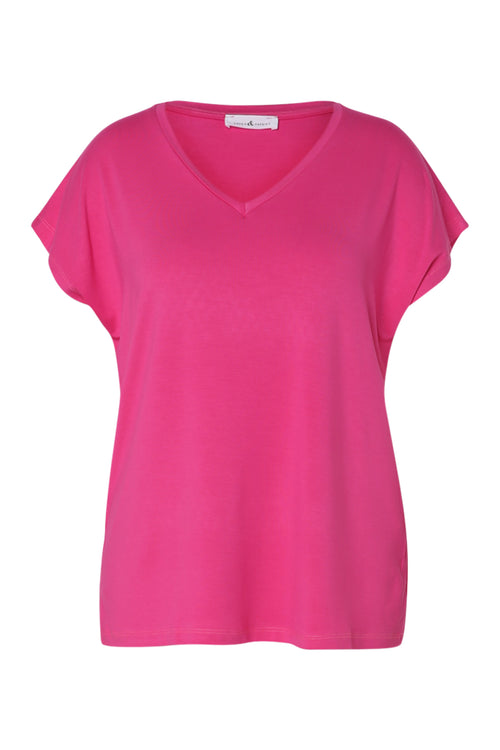 Unifarbenes Viskose-T-Shirt-Paprika-10