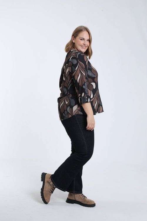 Grafisch bedruckte Bluse-Paprika-8