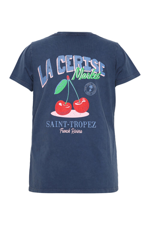 T-shirt en coton imprimé cerises-Paprika-10