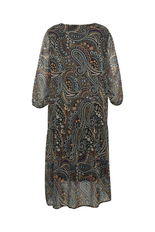 Robe imprimé cachemire-Paprika-11