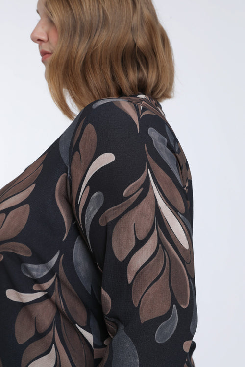 Grafisch bedruckte Bluse-Paprika-6