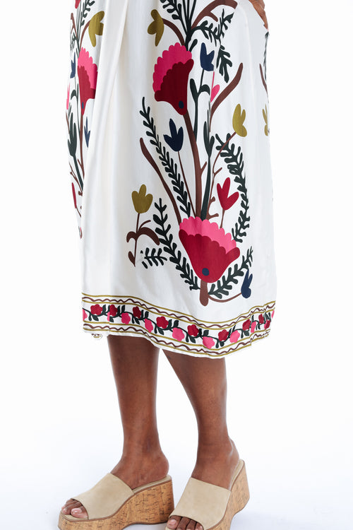 Kleid aus bedrucktem Viskosestoff im Folklore-Stil-Paprika-4