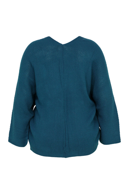 Langer unifarbener Cardigan aus Reiskorn-Paprika-11