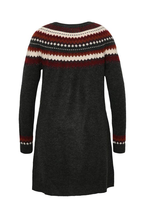 Pulloverkleid mit Jacquardmuster-Paprika-10