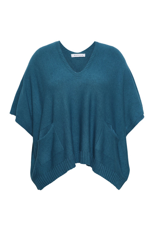 Pull court uni en viscose-Paprika-1