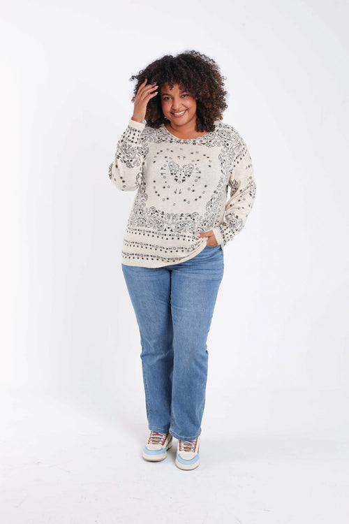 Pull imprimé bandana-Paprika-7