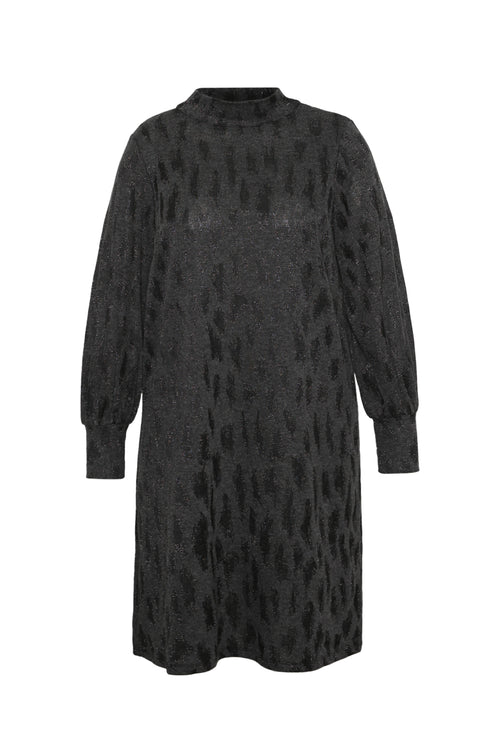 Kleid mit Jacquard-Leopardenmuster-Paprika-9