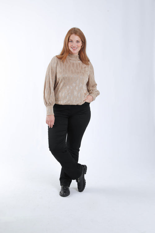 T-shirt imprimé animal avec lurex-Paprika-6