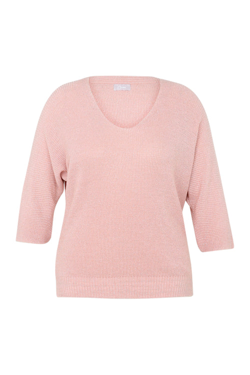 Unifarbener Pullover mit Lurex-Paprika-10