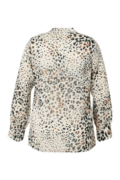 Lockere Bluse mit Tierfellmuster-Paprika-11