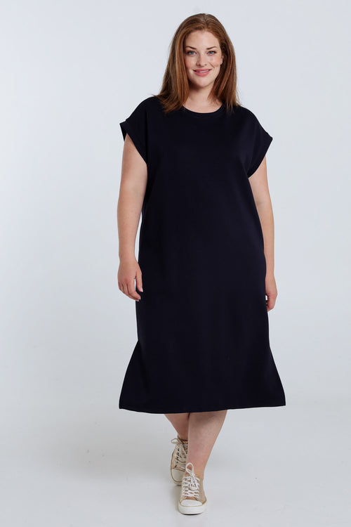 Einfarbiges Maxikleid aus Viskose-Paprika-7