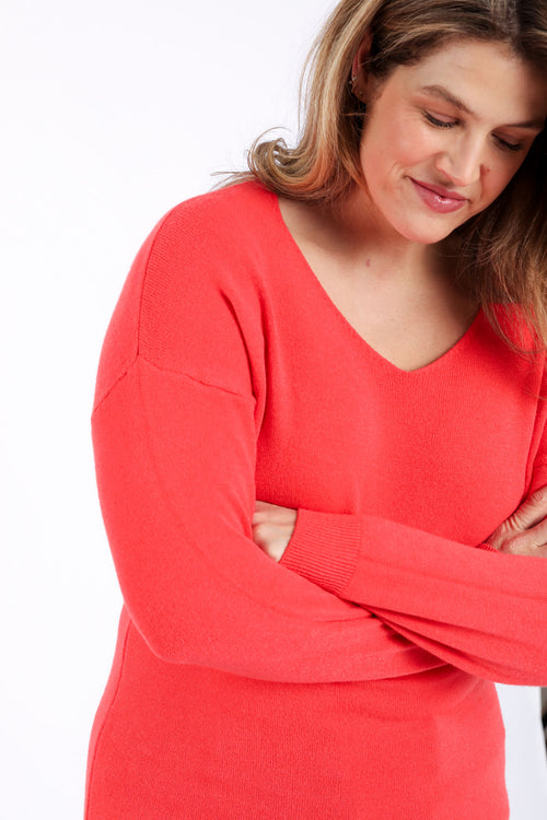 Pull en viscose uni-Paprika-5