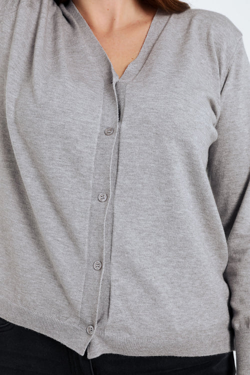 Unifarbener Cardigan-Paprika-4