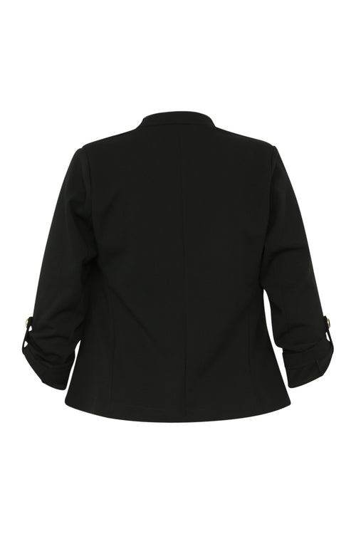 Kurze, unifarbene, offene Jacke mit Ärmeln zum Hochkrempeln-Paprika-10
