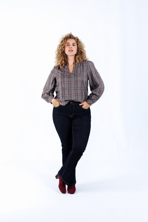 Blouse à carreaux avec lurex-Paprika-5