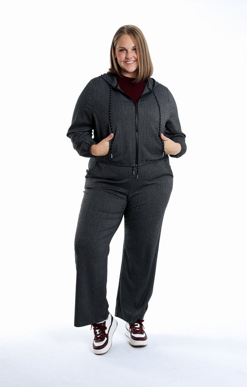 Kapuzensweatshirt mit meliertem Stoff-Paprika-6