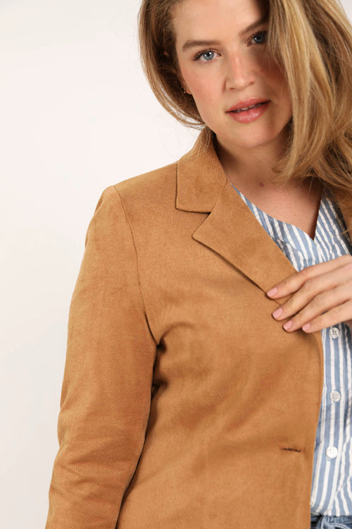 Uni-Blazer mit Wildlederoptik-Paprika-2