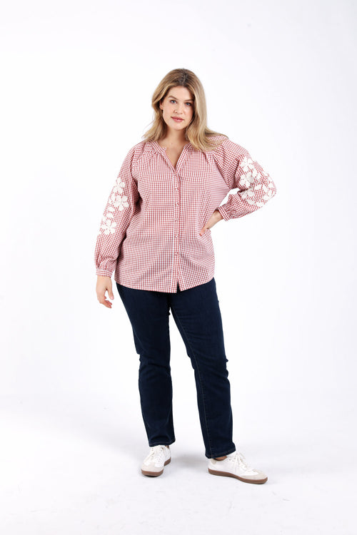 Jeans Mia droit L32 détail tresse-Paprika-8