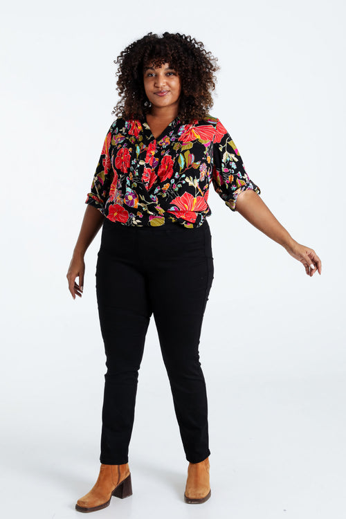 Unifarbene Slim-Fit-Jegging „Lolly“ L 32-Paprika-8
