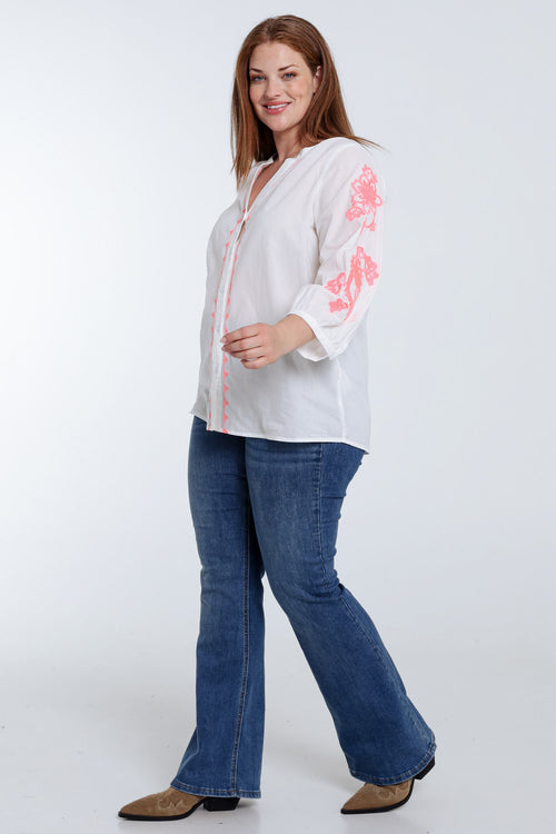 Baumwollbluse mit Stickereien-Paprika-8