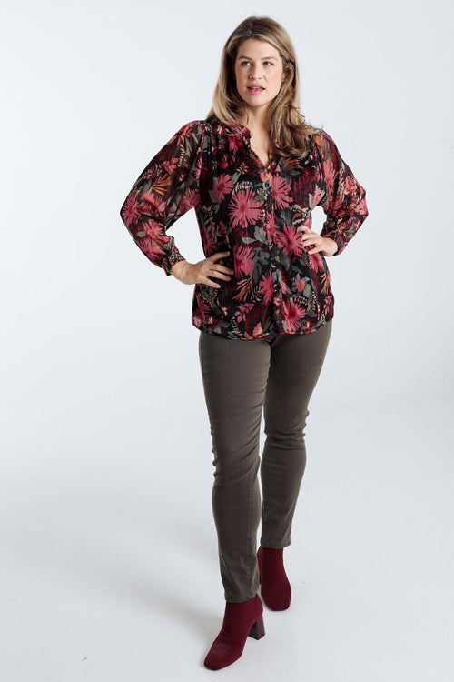 Chemisier à fleurs-Paprika-7