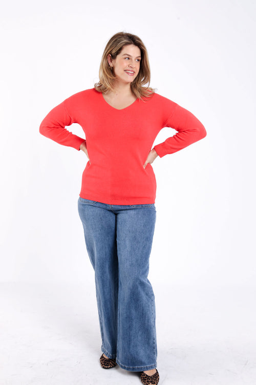 Pull en viscose uni-Paprika-7