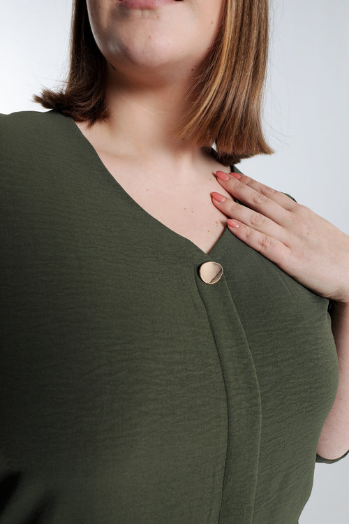 Einfarbige Bluse-Paprika-3