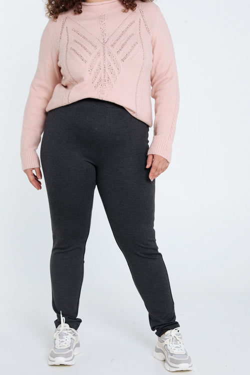 Unifarbene Slim-Fit-7/8-Milanoleggings aus Viskose-Paprika-2