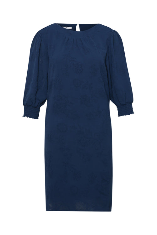 Uni kurzes Kleid mit Stickereien-Paprika-1