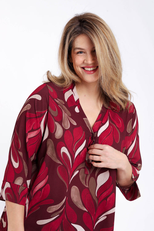 Bluse mit grafischem Druck-Paprika-4