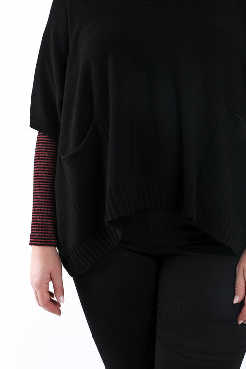 Uni kurzer Pullover aus Viskose-Paprika-5