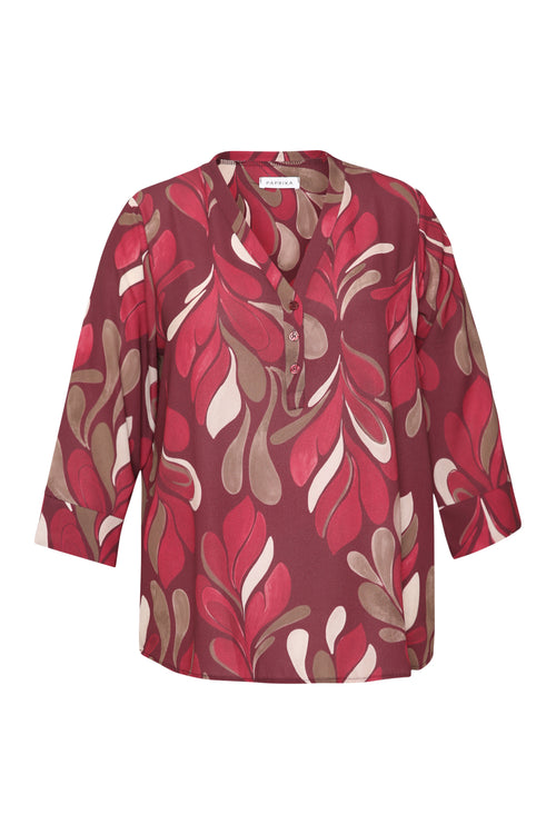 Blouse imprimé graphique-Paprika-1