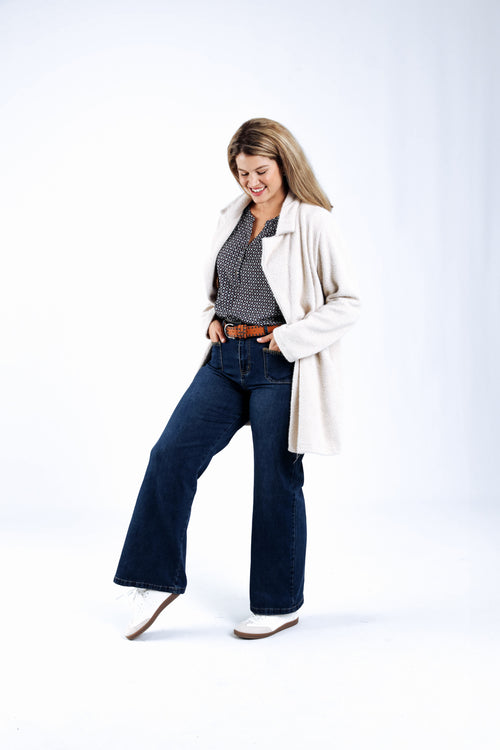 Blouse imprimé graphique-Paprika-6