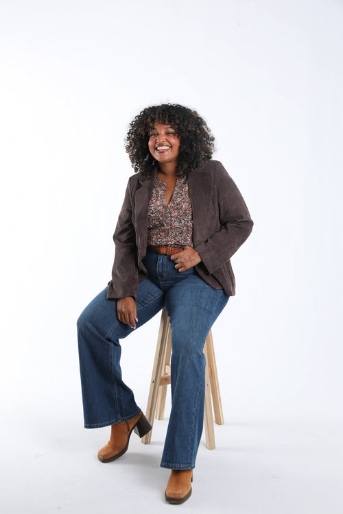 Bluse mit Blattmuster und Lurex-Paprika-9