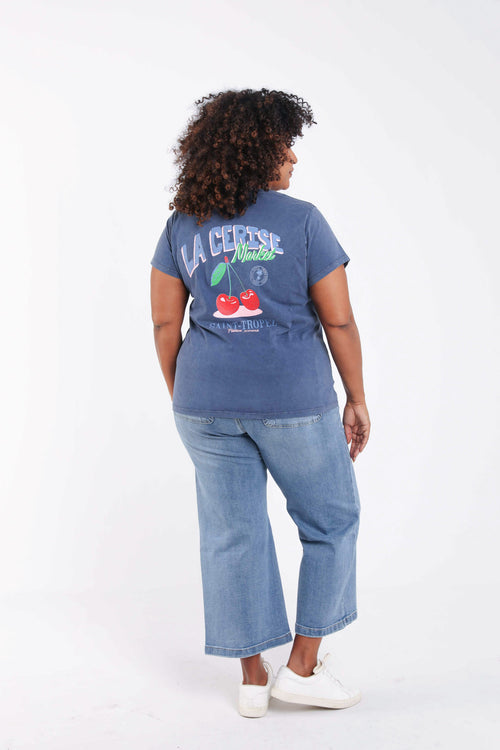 T-shirt en coton imprimé cerises-Paprika-2