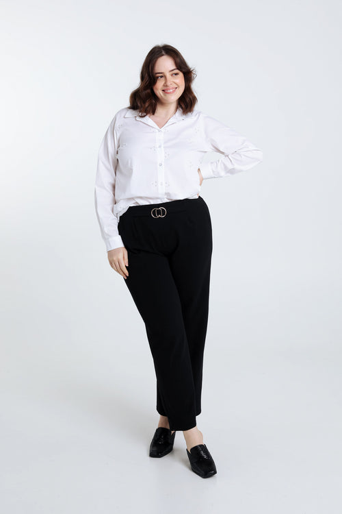 Unifarbenes Popeline-Hemd mit Perlen-Paprika-4