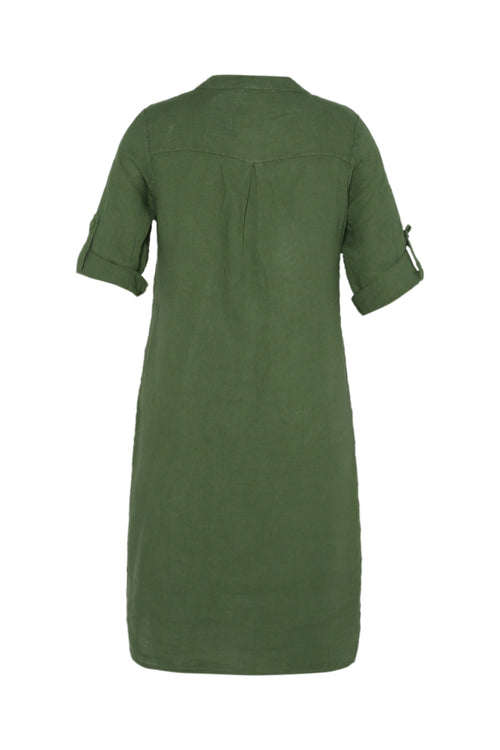 Leinen-Tunika-Kleid uni-Paprika-2