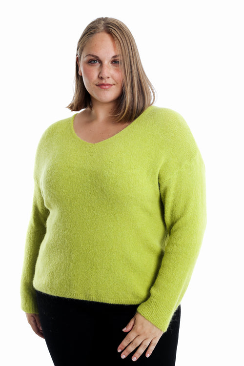 Pull avec alpaga uni-Paprika-1