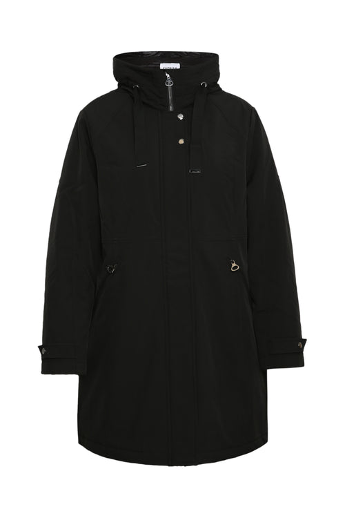 Parka unie avec capuche-Paprika-1