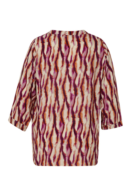Bluse aus Viskose mit Tie-Dye-Print-Paprika-11