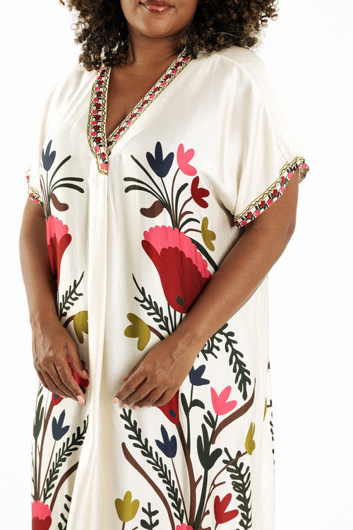 Kleid aus bedrucktem Viskosestoff im Folklore-Stil-Paprika-3