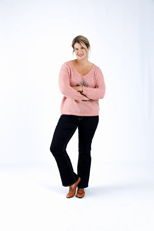 Pullover mit Lebensbaum-Print-Paprika-7