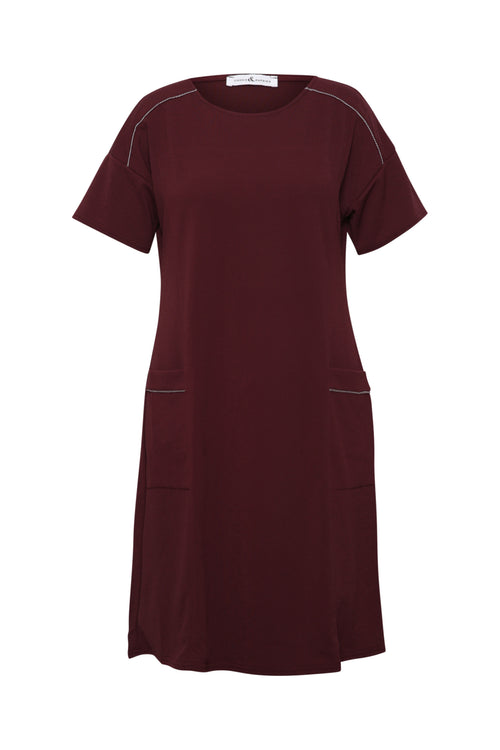 Robe courte unie-Paprika-1